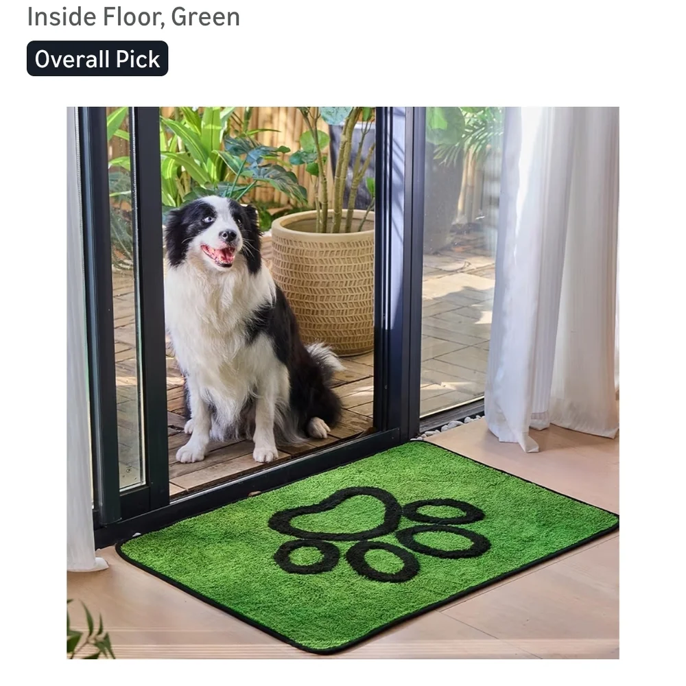 Qeils Dog Door Mat for Muddy Paws 35x24 (SET OF TWO)